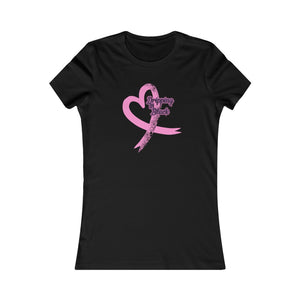Women's Cut - Ribbon Heart Design