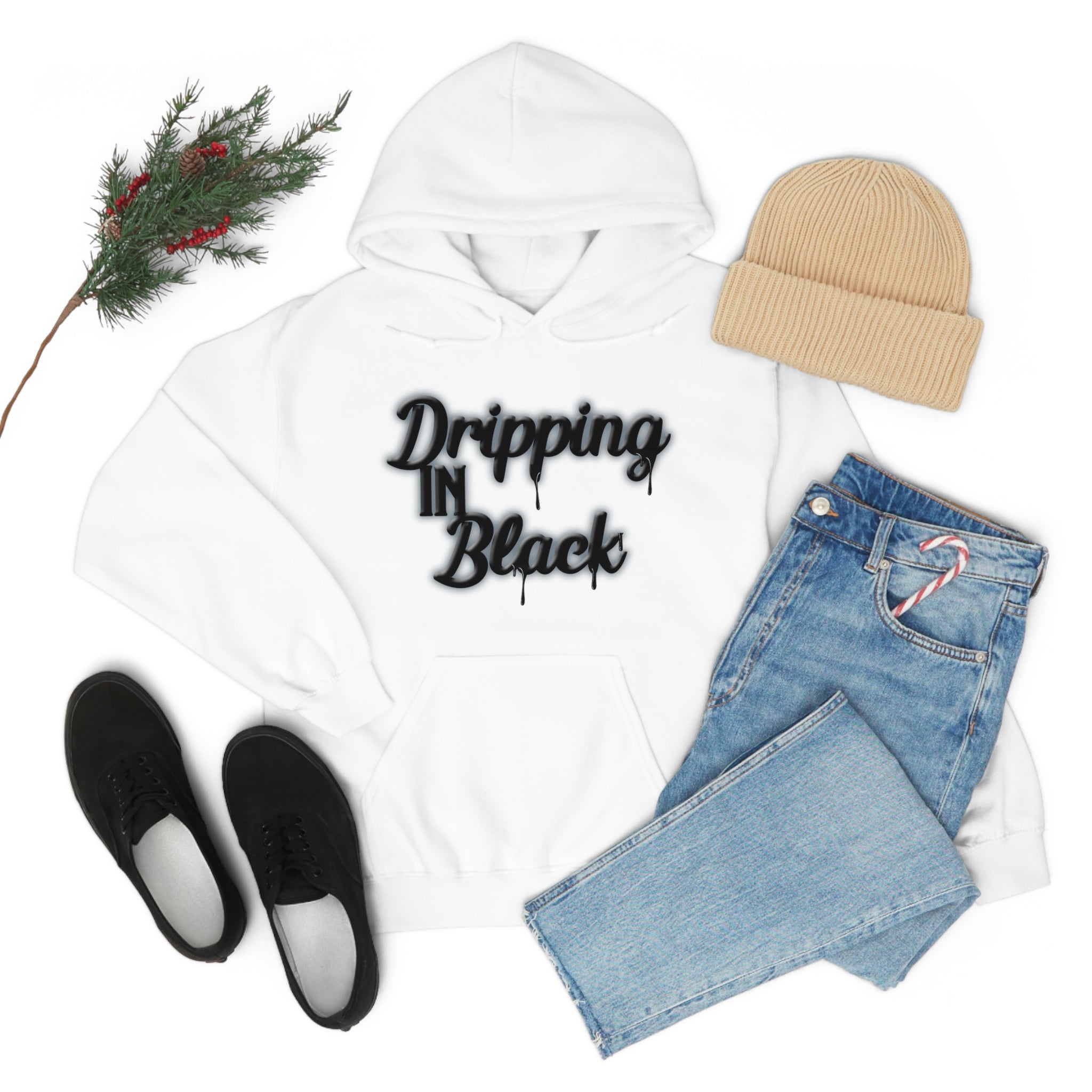 Dripping in Black Hoodie