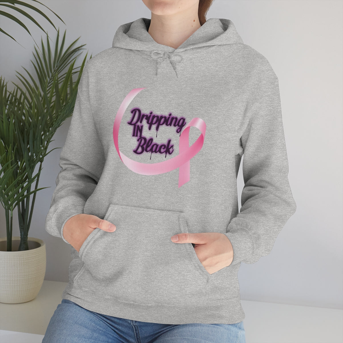 Dripping in Breast Cancer Awareness Hoodie