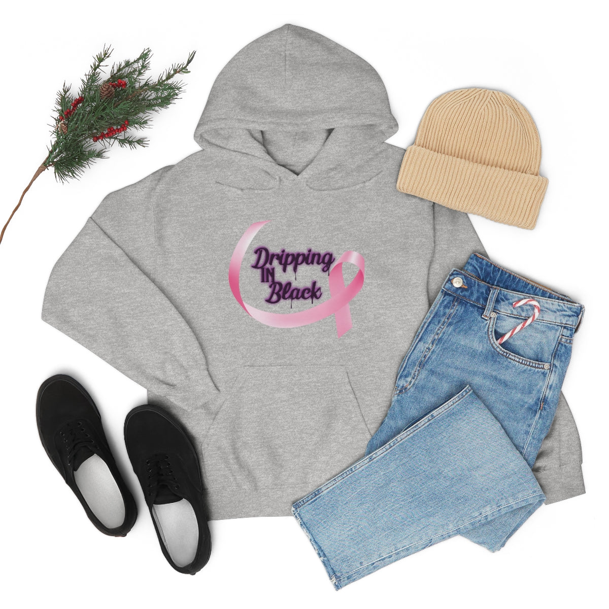 Dripping in Breast Cancer Awareness Hoodie