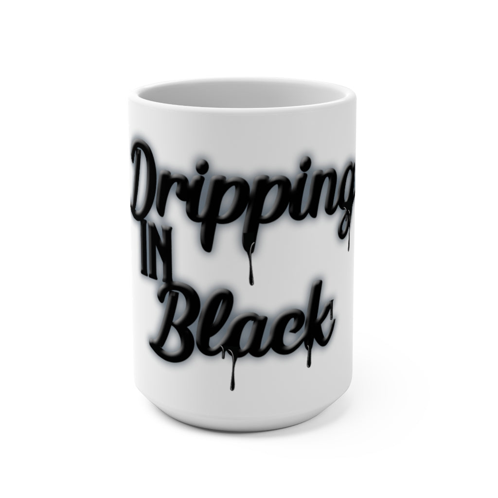 Dripping in Black Oversize Mug 15oz