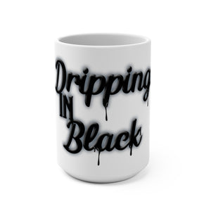 Dripping in Black Oversize Mug 15oz
